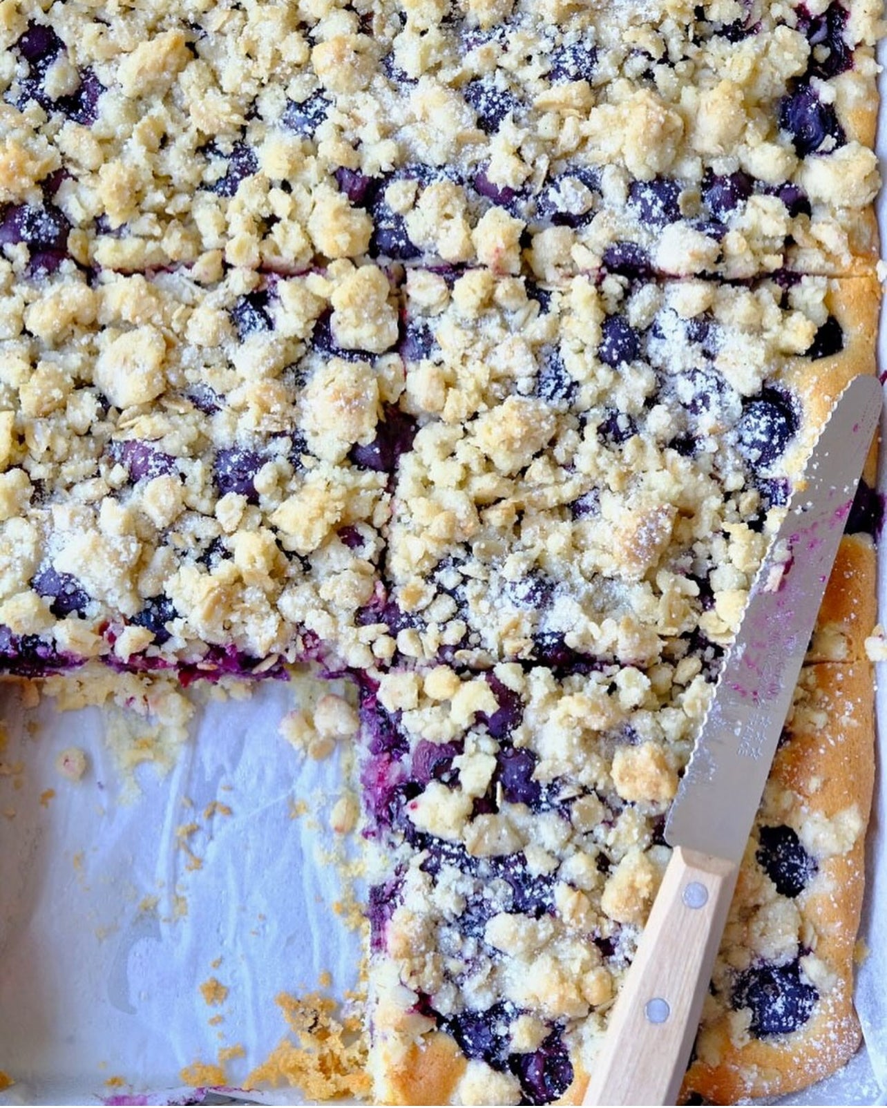German Blueberry Crumble Cake